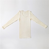 ［コロモナチューレ］カシミヤ混長袖Tシャツ生成M