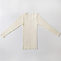 ［コロモナチューレ］カシミヤ混長袖Tシャツ生成L