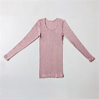 ［コロモナチューレ］カシミヤ混長袖Tシャツビーツ染M