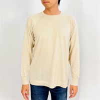 ［ナチュラル・ハーモニー］自然栽培綿混ヘンプコットン長袖Tシャツ L