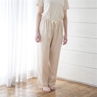 ［メイド・イン・アース］ダブルガーゼパジャマパンツ 茶 M