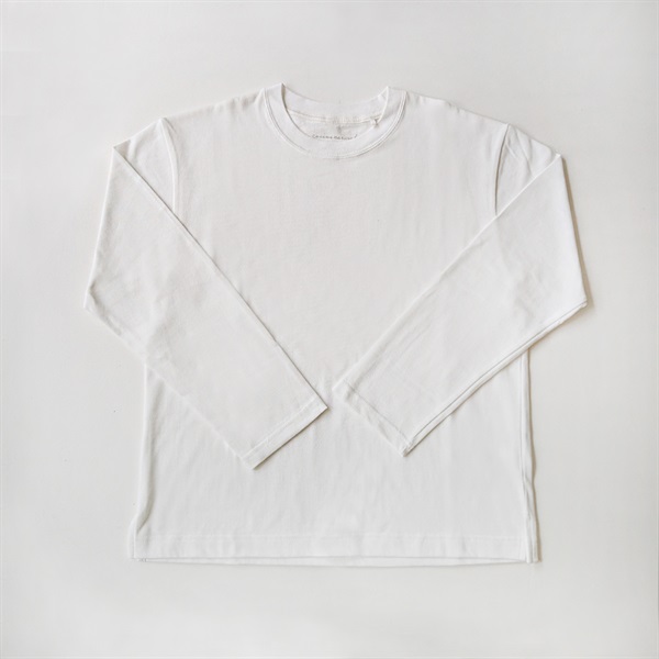 ［コロモナチューレ］30/2天竺長袖BOX型Tシャツ S
