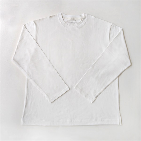 ［コロモナチューレ］30/2天竺長袖BOX型Tシャツ L
