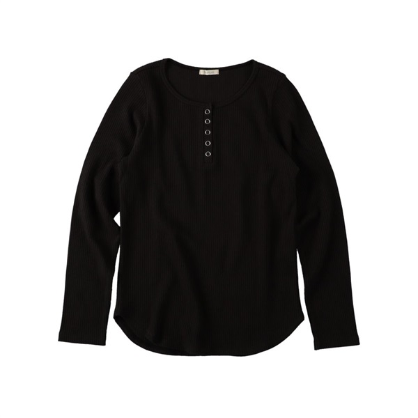 ［シシフィーユ］【限定販売】ヘンリーネック長袖TシャツDOROTHY スミクロ