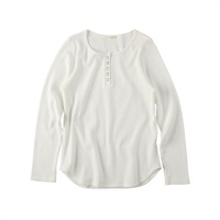 ［シシフィーユ］【限定販売】ヘンリーネック長袖TシャツDOROTHY ホワイト