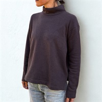 ［ナチュラル・ハーモニー］自然栽培綿混ヘンプコットン ハイネックプルオーバー　ログウッド染 M