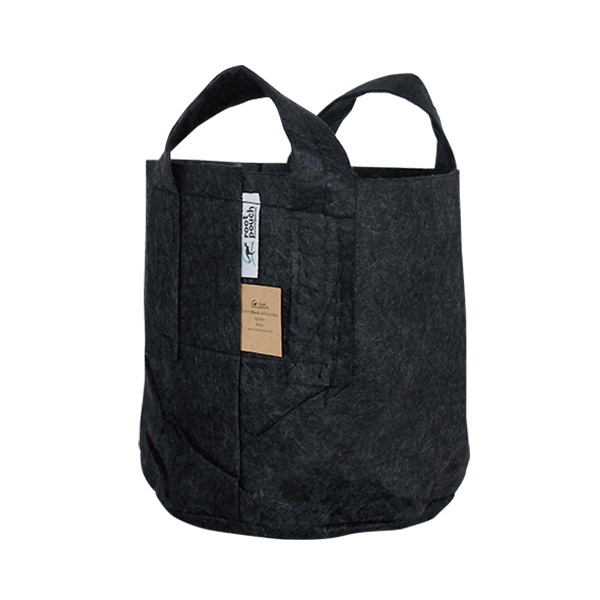 ［グリーンフィールドプロジェクト］エコ布プランター Mサイズ ブラック 8.0L