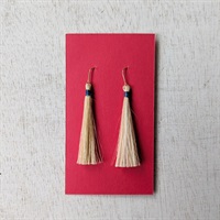 ［麻の種］ふさピアス 藍