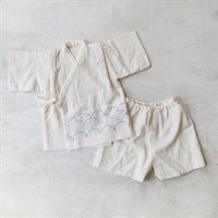 ［シオン・シオン・ガーゼ］じんべい80サイズ　青海波ブルー【数量限定】