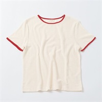 ［シシフィーユ］【限定販売】パイルショートスリーブリンガーTシャツ エクリュ