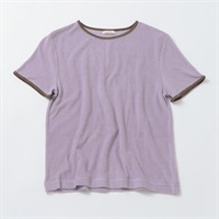 ［シシフィーユ］【限定販売】パイルショートスリーブリンガーTシャツ ラベンダー